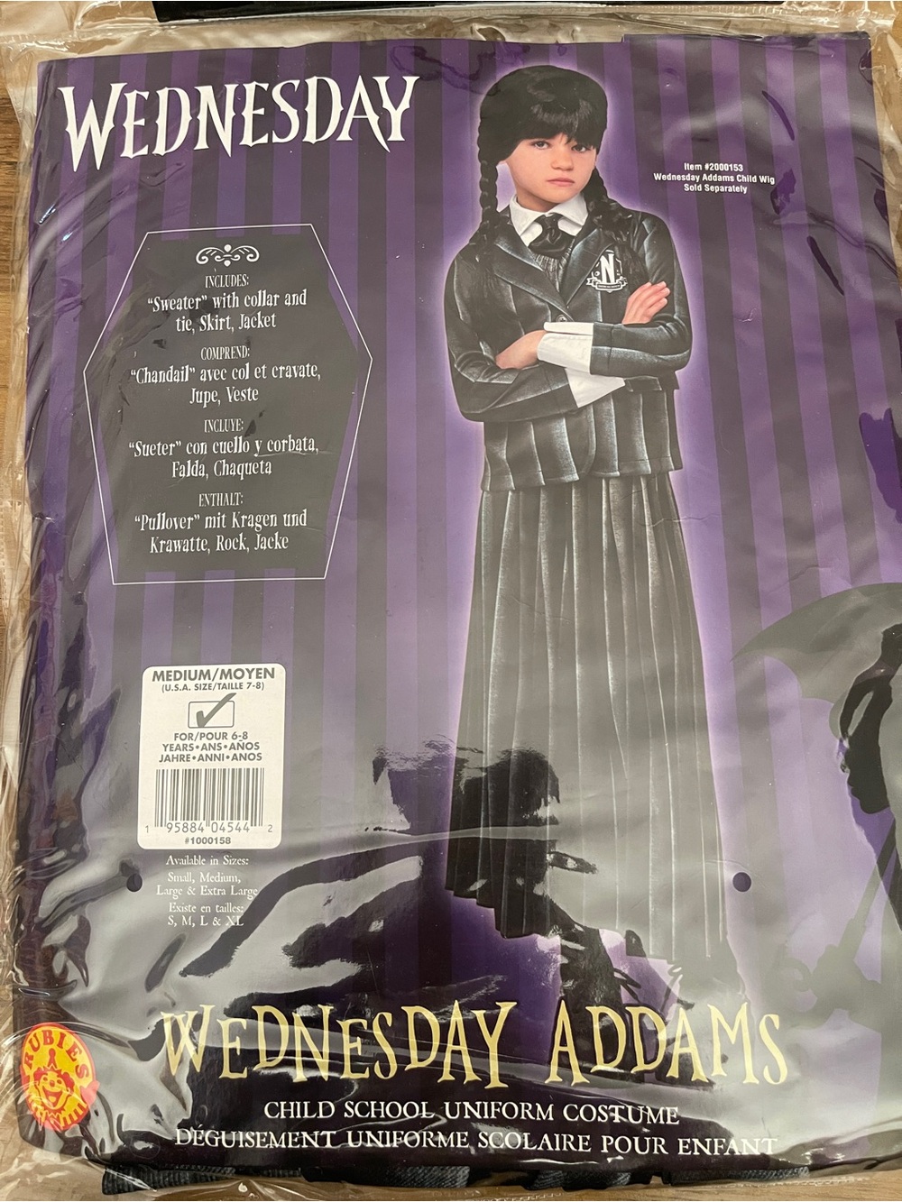 Wednesday Girls  Costume Addams Family